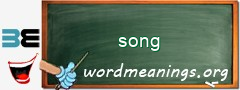 WordMeaning blackboard for song